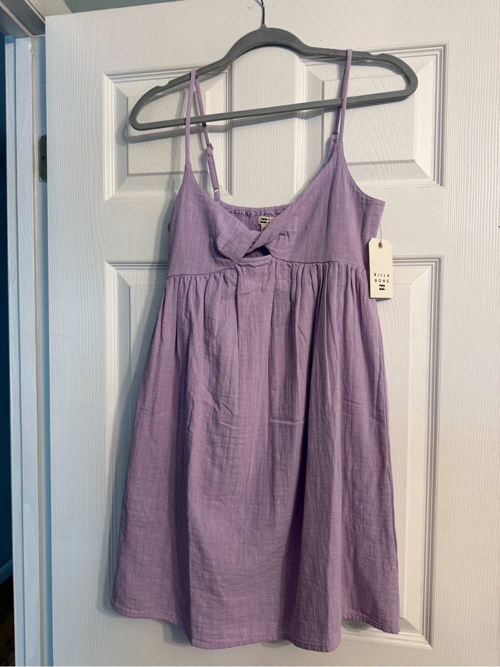Billabong Lavender Twist-Front Sundress